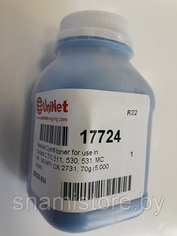 Тонер OKI C510/511/530/531/ MC 561/562 MFP/CX 2731   70гр. бутылка (Absolute Color) (синий) UniNet , фото 2