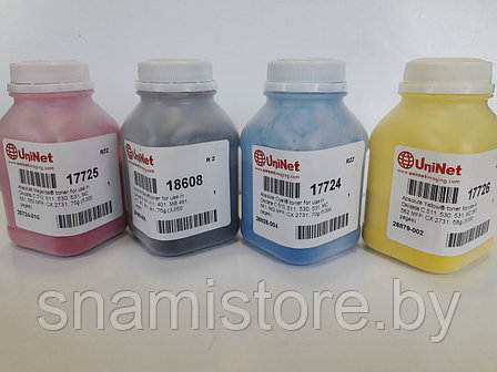 Тонер OKI C510/511/530/531/ MC 561/562 MFP/CX 2731 70гр. бутылка (Absolute Color) (синий) UniNet , фото 2