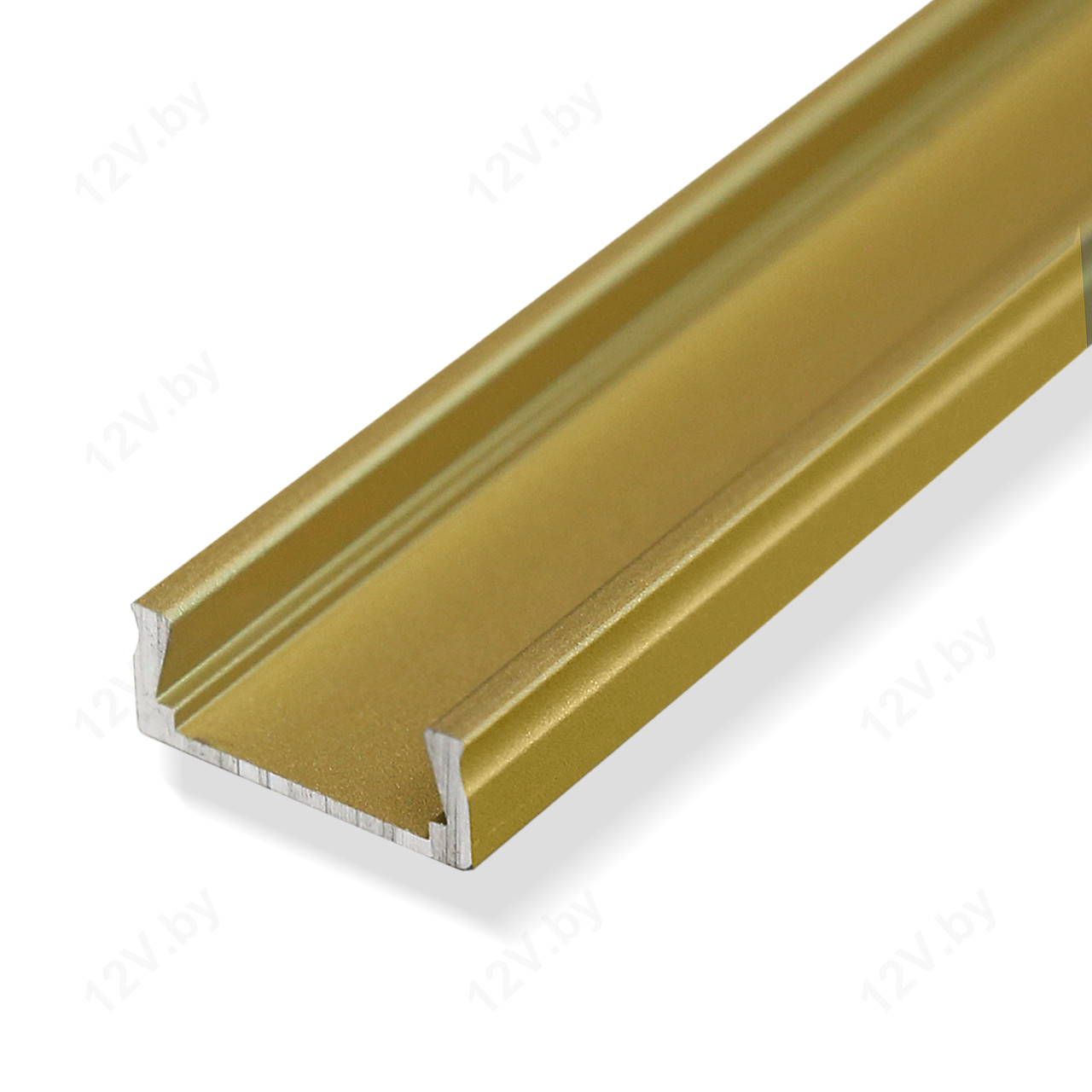 Алюминиевый профиль PA-U1506 GOLD накладной с полукруглым [полуматовым] экраном 15.2х6х2000mm. - фото 2 - id-p51558500