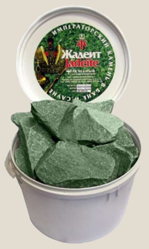 Камни для банных печей "Жадеит" колотый 10 кг (Россия)