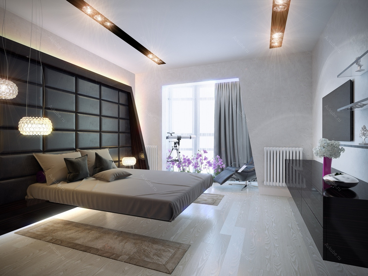 Дизайн проекты интерьера спальной комнаты - фото 2 - id-p51653353