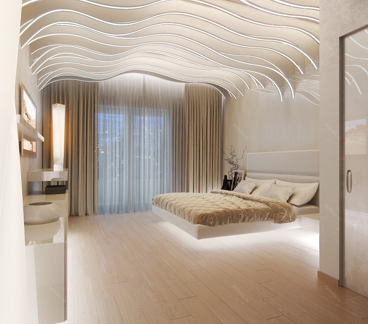 Дизайн проекты интерьера спальной комнаты - фото 7 - id-p51653353