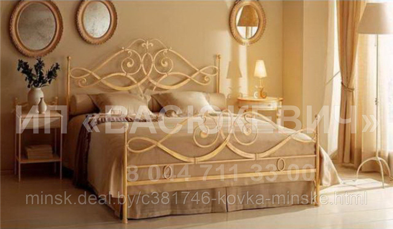 Кровать кованая двуспальная элитная "Инесса" - фото 1 - id-p42250681