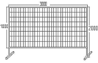 Ограждение строительное металлическое 2000мм*3000мм, Минск