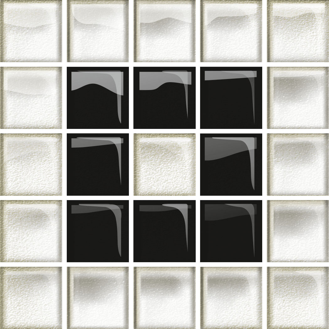 14,8*14,8 Бело-черный В мозайка - фото 1 - id-p51897459