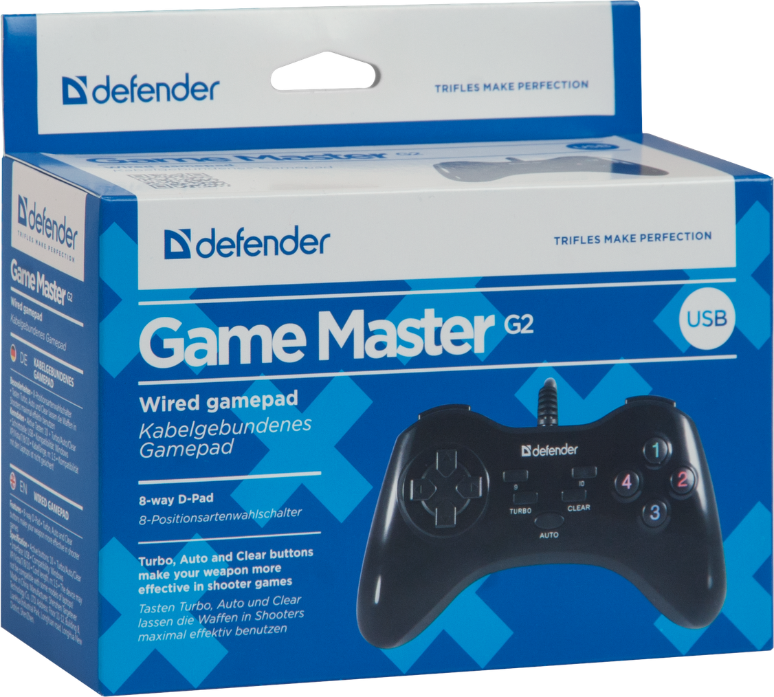 Проводной геймпад Defender Game Master G2 USB, 13 кнопок - фото 3 - id-p51898375