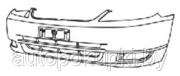 БАМПЕР ПЕРЕДНИЙ Toyota Corolla sdn (E12) / Тойота Королла седан, универсал, 2002-2004