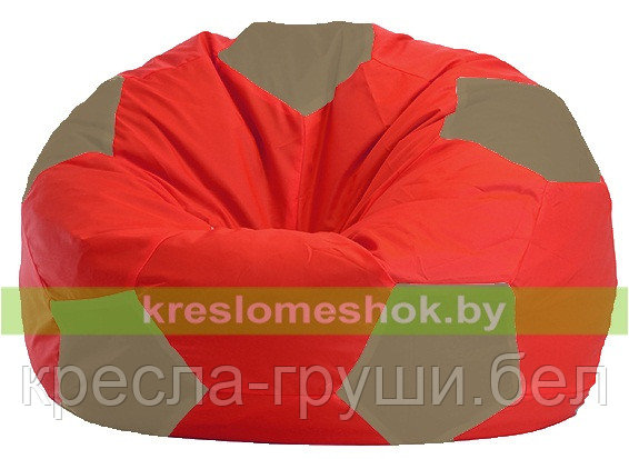 Кресло мешок Мяч красно - бежевое 1.1-171, фото 2