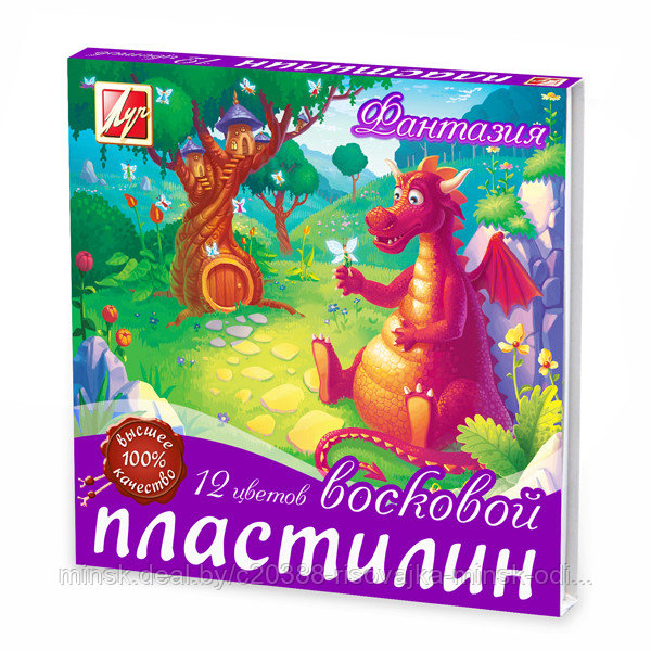 Пластилин восковый 12 цв.ЛУЧ РФ