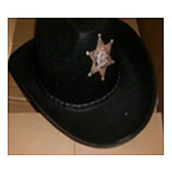 Карнавальная шляпа "Шериф" на резинке черная - фото 2 - id-p51985419