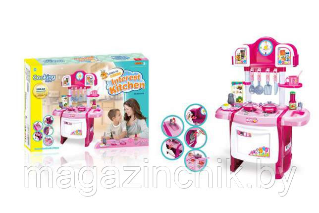 Детская игровая кухня WD-A19 розовая со светом и звуком, Минск - фото 1 - id-p51998702