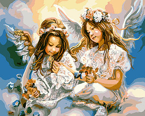 Картина по номерам Ангелы на облаке (PC4050129) 40х50 см, фото 2