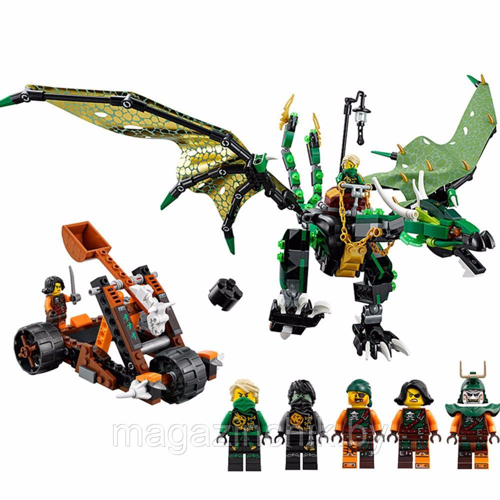 Конструктор Ниндзяго NINJAGO Зеленый дракон 10526, 603 дет, аналог Лего Ниндзя го (LEGO) 70593 - фото 2 - id-p52059309