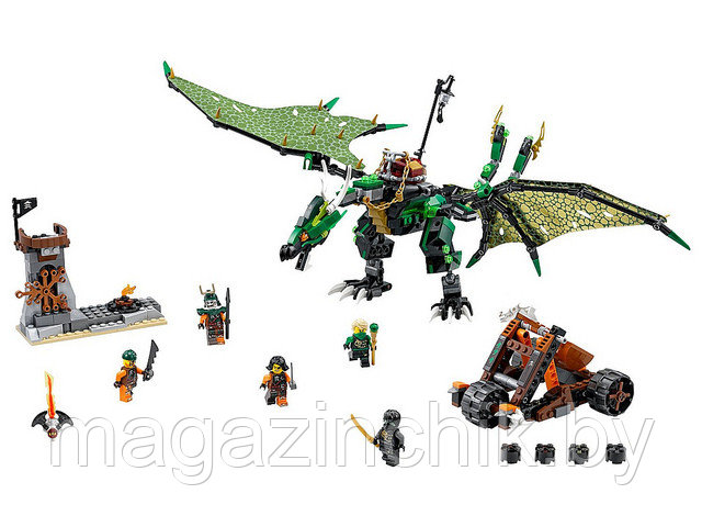 Конструктор Ниндзяго NINJAGO Зеленый дракон 10526, 603 дет, аналог Лего Ниндзя го (LEGO) 70593 - фото 5 - id-p52059309