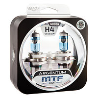 Лампа галогенная MTF Light H4 12v 55w 4000K Argentum +80%