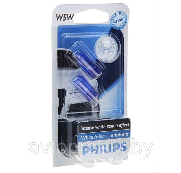 W5W BV Автолампы PHILIPS 12961 блистер (2 шт.)W5W BV