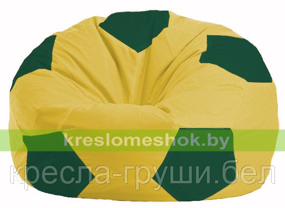Кресло мешок Мяч жёлтый - тёмно-зелёный М 1.1-251