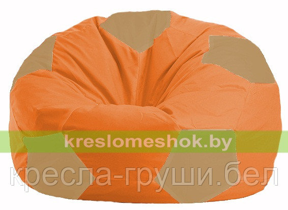 Кресло мешок Мяч оранжевый - бежевый 1.1-30, фото 2