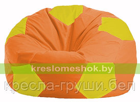Кресло мешок Мяч оранжевый - жёлтый М 1.1-219