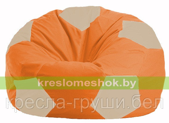 Кресло мешок Мяч оранжевый - светло-бежевый М 1.1-207, фото 2