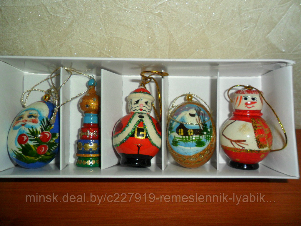 Ёлочные игрушки! Ручной работы! Деревянные! В наборе!