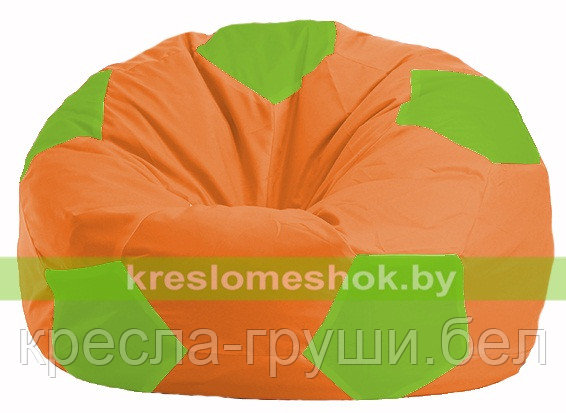 Кресло мешок Мяч оранжевый - салатовый М 1.1-215