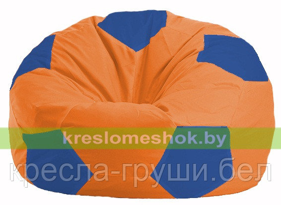 Кресло мешок Мяч оранжевый - синий М 1.1-213, фото 2