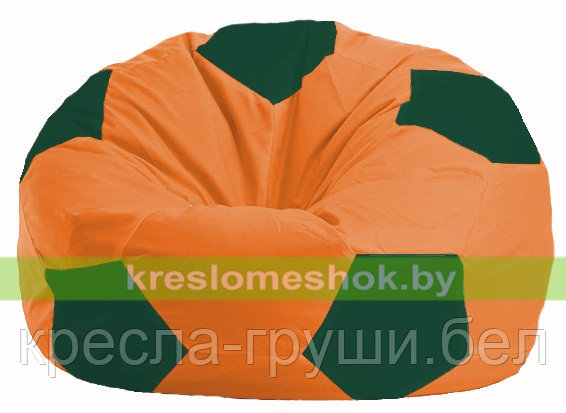 Кресло мешок Мяч оранжевый - тёмно-зелёный М 1.1-212, фото 2