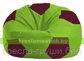 Кресло мешок Мяч салатовый - бордовый М 1.1-169