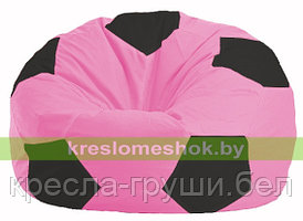 Кресло мешок Мяч розовый - чёрный М 1.1-188