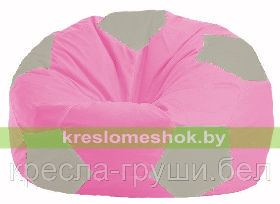 Кресло мешок Мяч розовый - светло-серый М 1.1-205