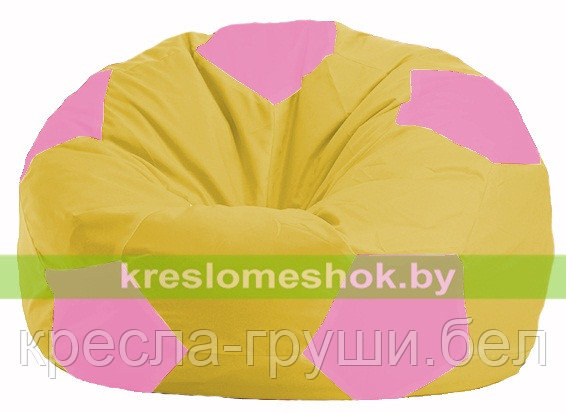 Кресло мешок Мяч жёлтый - розовый М 1.1-257