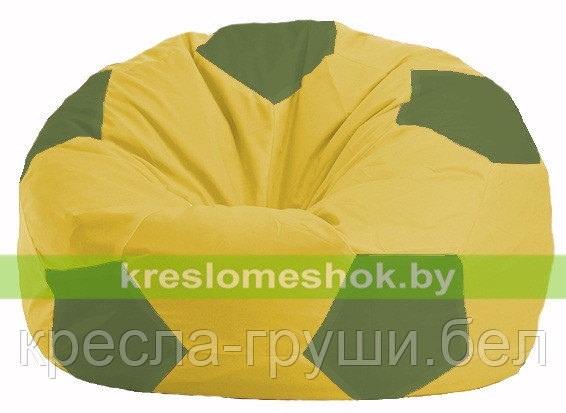 Кресло мешок Мяч жёлтый - оливковый М 1.1-259, фото 2
