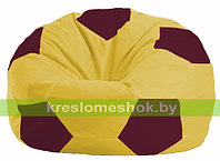 Кресло мешок Мяч жёлтый - бордовый М 1.1-265