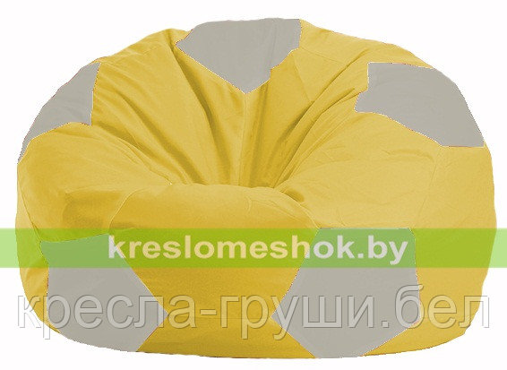 Кресло мешок Мяч жёлтый - белый М 1.1-266, фото 2