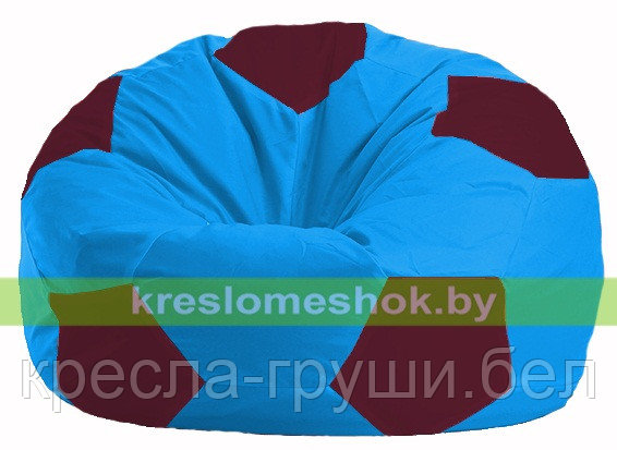 Кресло мешок Мяч голубой - бордовый М 1.1-281, фото 2