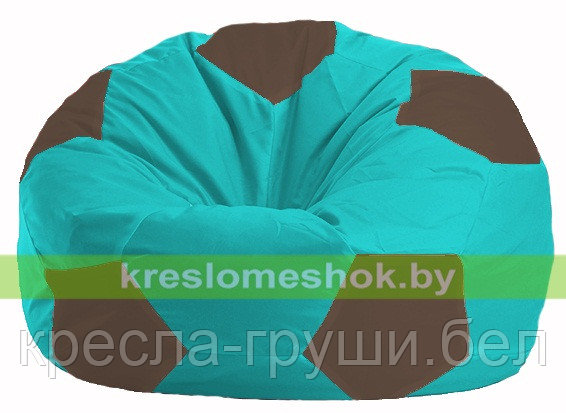 Кресло мешок Мяч бирюзовый - коричневый М 1.1-298, фото 2
