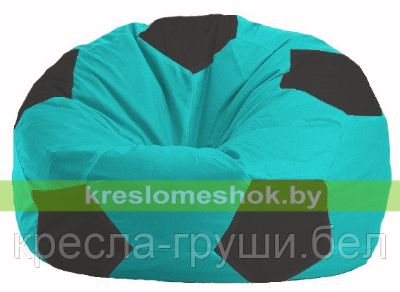 Кресло мешок Мяч бирюзовый - чёрный М 1.1-283, фото 2