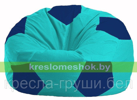 Кресло мешок Мяч бирюзовый - синий М 1.1-291, фото 2