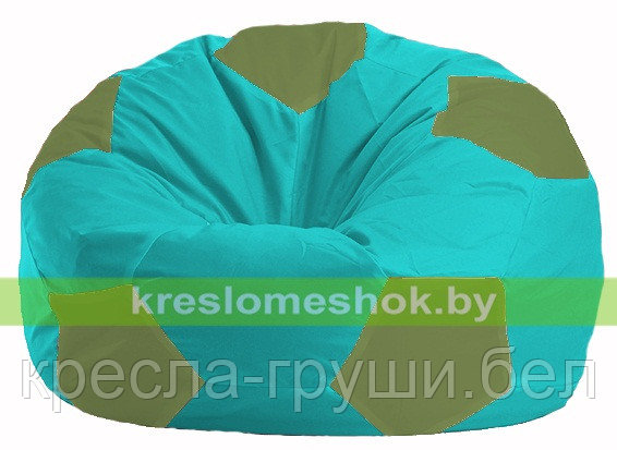 Кресло мешок Мяч бирюзовый - оливковый М 1.1-288, фото 2