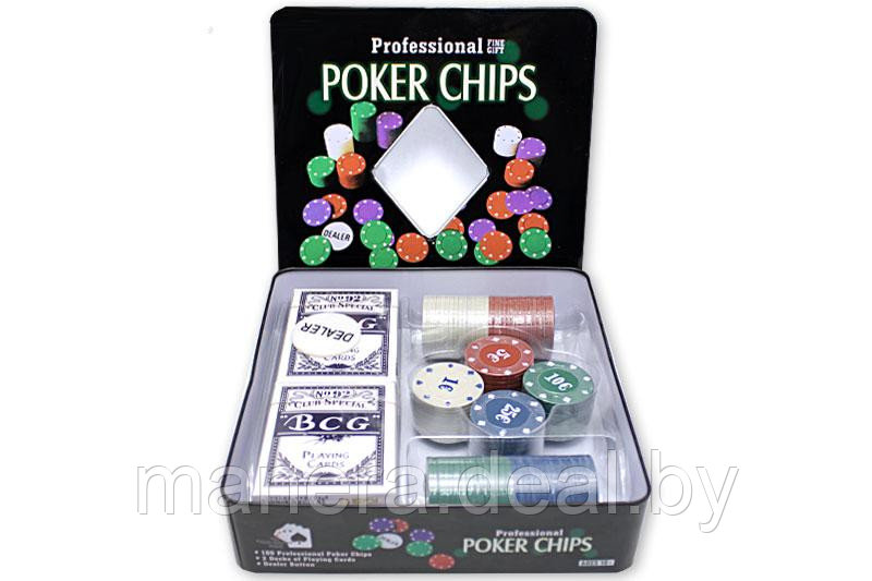Набор покерный на 100 фишек - фото 1 - id-p52096872