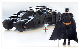 Batman и бэтмобиль-трансформер  на листе арт.89393