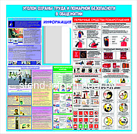 ПЛАКАТ по охране труда  №155  Уголок безопасности в общежитии р-р 100*100 см   