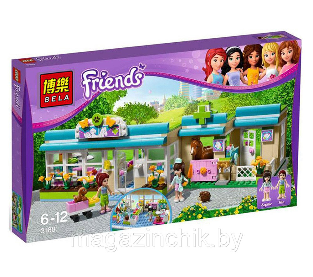 Конструктор 10169 Bela Friends Клиника для животных 342 дет. аналог Лего (LEGO) Френдс 3188 - фото 3 - id-p52253487