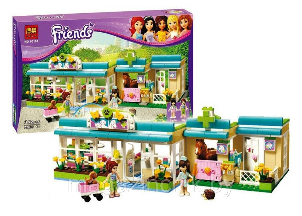 Конструктор 10169 Bela Friends Клиника для животных 342 дет. аналог Лего (LEGO) Френдс 3188