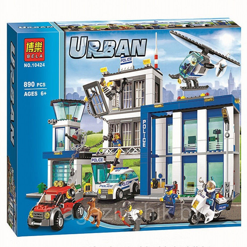 Конструктор 10424 Bela Большой полицейский участок 890 деталей аналог LEGO City (Лего Сити) 60047 - фото 2 - id-p52255224