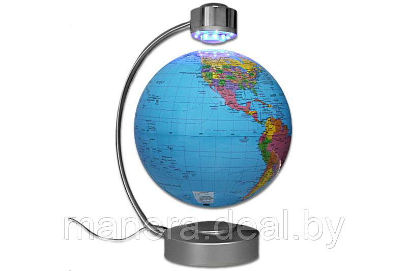 Глобус настольный левитирующий диаметр 20см, размер 31*23*5см 