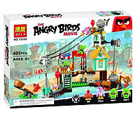 Конструктор Angry Birds bella 10508/Lepin 19004 (аналог LEGO 75824) "Разгром Свинограда",