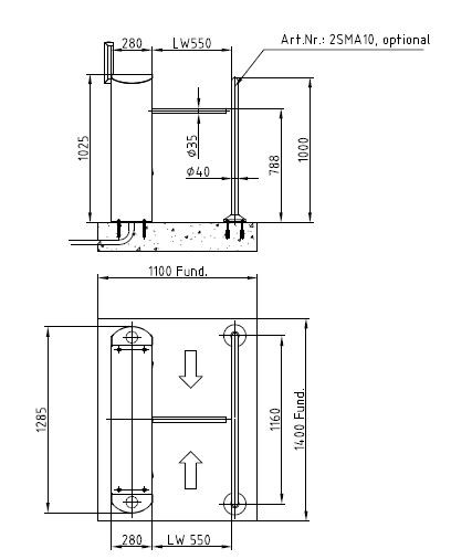 Тумбовый турникет Gotschlich Modul Tonda 6MTO3AEC - фото 2 - id-p52349163