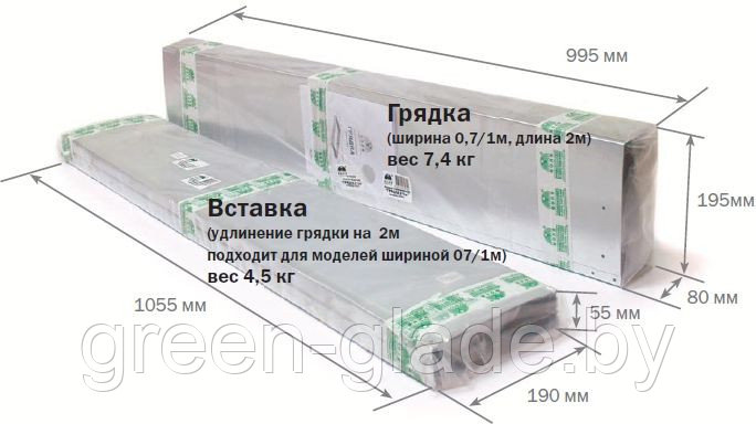 Вставка к оцинкованному бордюру (грядке) длина 2 м, ширина 0.7 м - фото 1 - id-p52395108